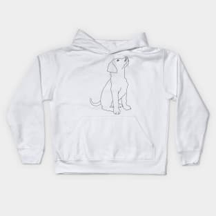 Dog line art Kids Hoodie